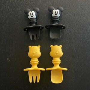 Bumkins Silicone Chewtensils | Mickey Mouse & Winnie the Pooh